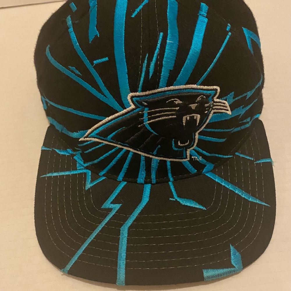 CAROLINA PANTHERS STARTER Black and Blue Wool Cap - Picture 12 of 14